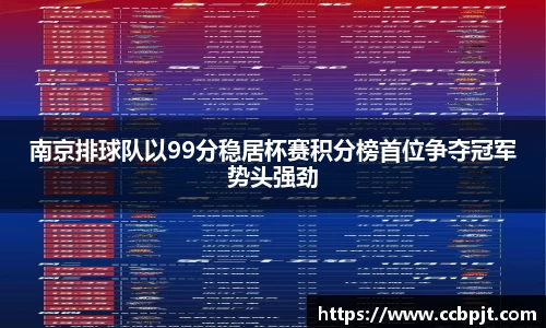 南京排球队以99分稳居杯赛积分榜首位争夺冠军势头强劲